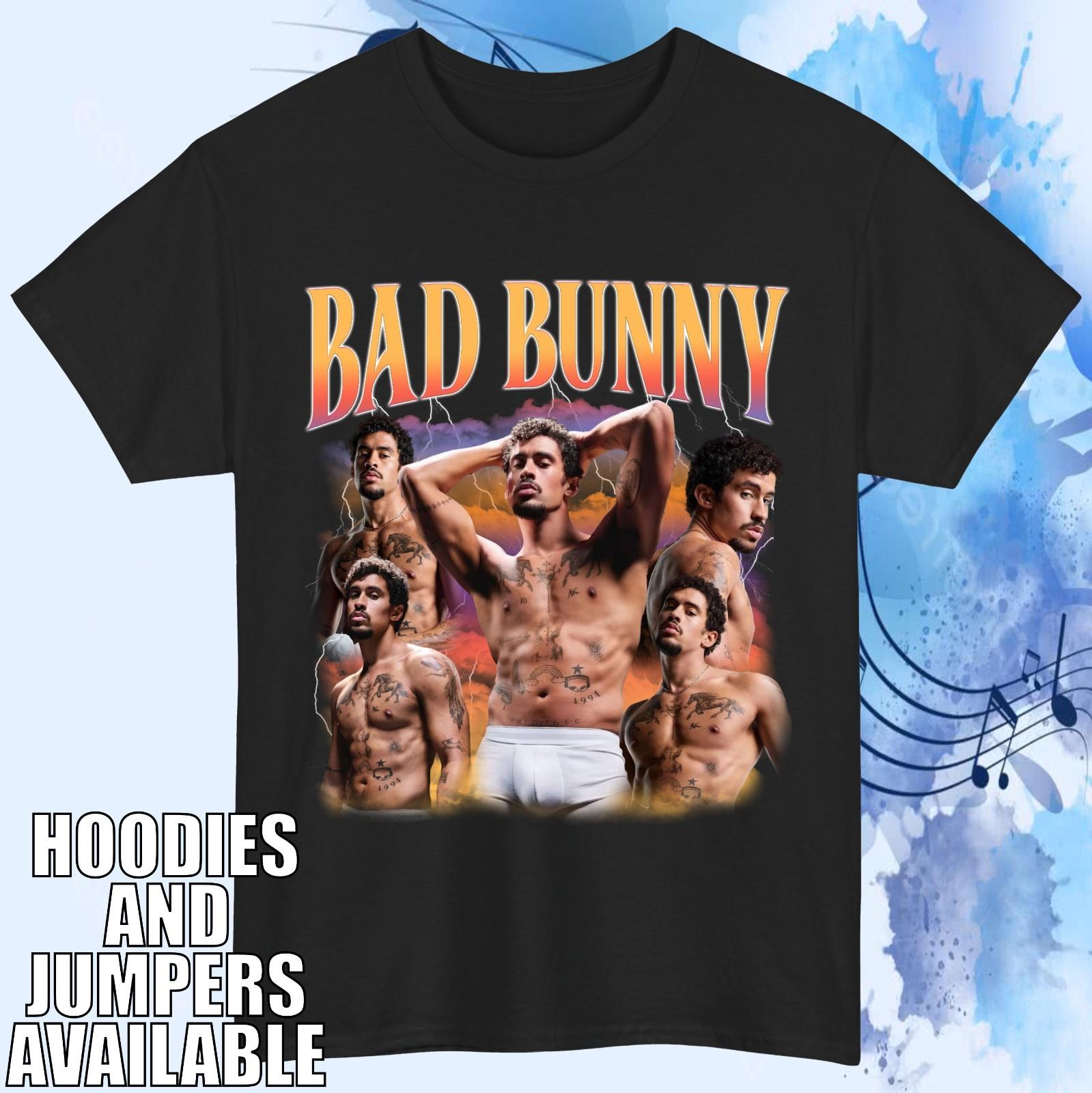 

Bad Bunny Latin Music Fan Unisex Gift T-Shirt, Trendy Urban Fashion Music Tee 5XL різнокольоровий