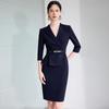 AD Navy Blue Women's Blazer Dress - 2025 Spring Style, High-End Professional Workwear, Goddess-Like Elegance