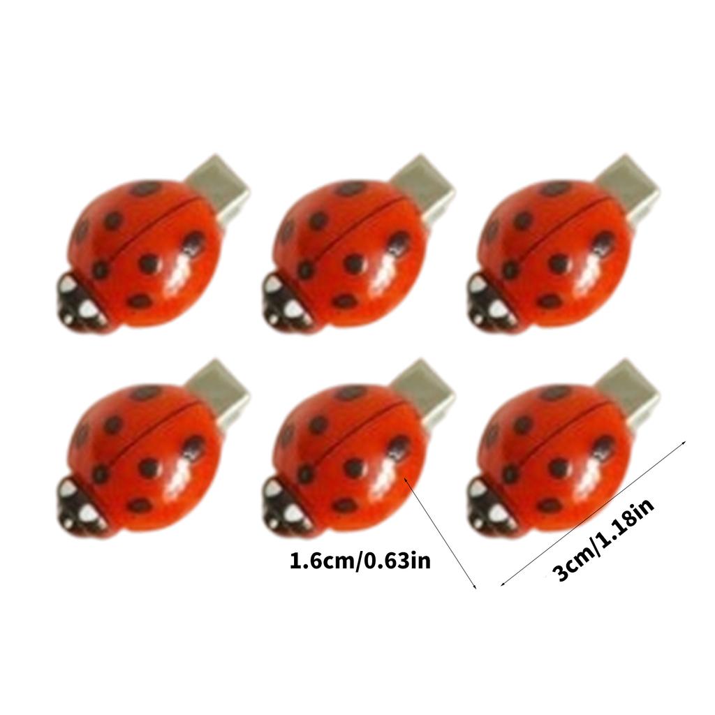 6PCS Ladybug Hair Clips Cute Barrettes for Girls Teens Women Hair Accessories Strong Hold Hairpin for Daily Use Parties