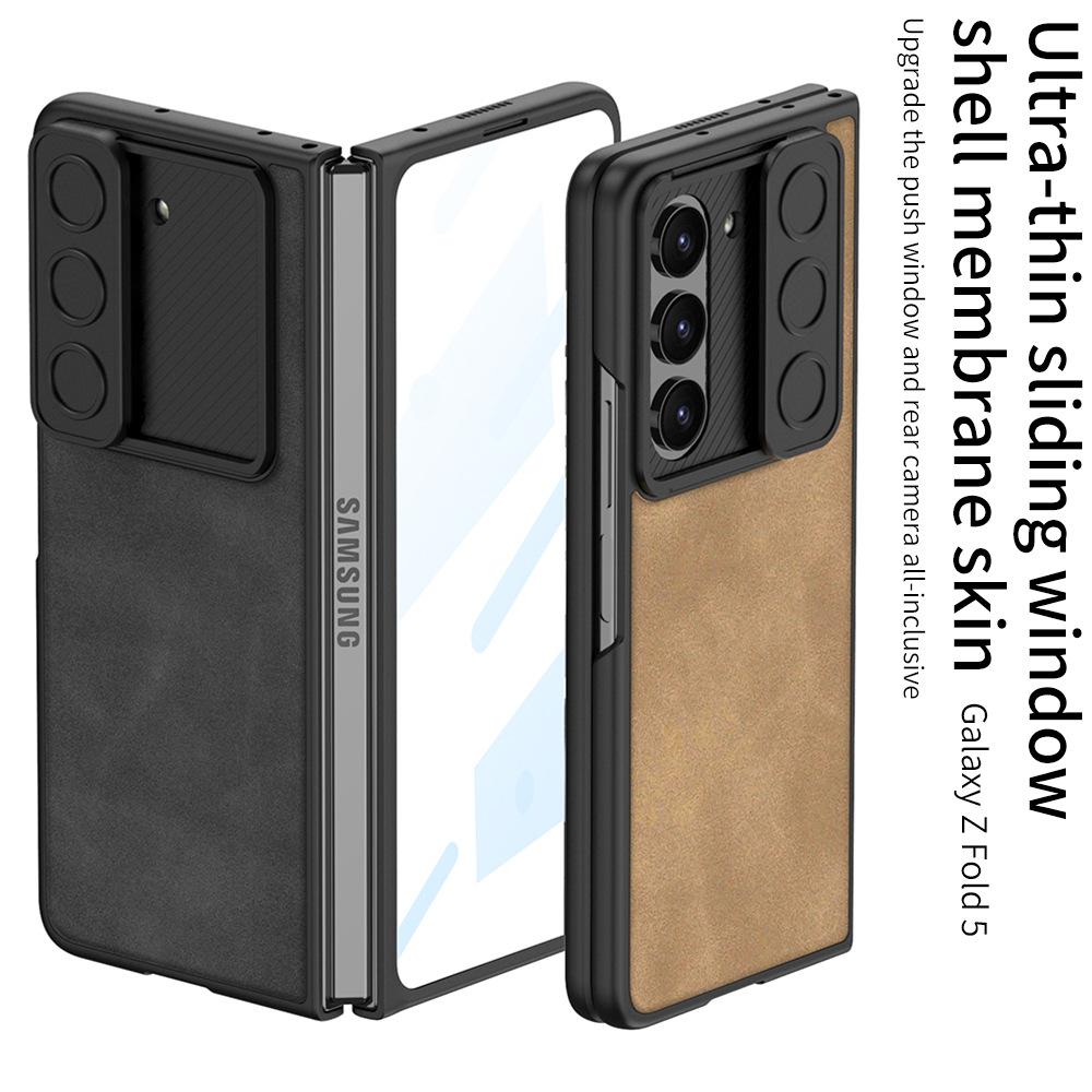 Objektiv Posuvné Posuvné okénko Skládací pouzdro na telefon Vhodné pro Samsung Galaxy Z Fold 5 PC Hard Case Ochranný kryt proti pádu