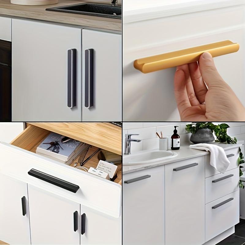 Modern Solid Aluminum Alloy Cabinet Handles with Screws,Simple Furniture Door Handle,Kitchen Cupboard Knob,Wardrobe Drawer Pulls