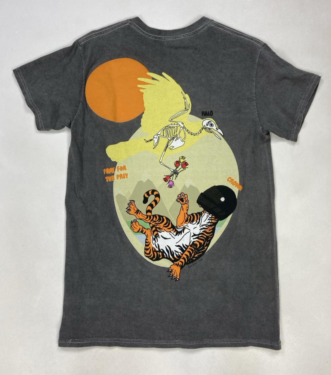 Ron Bass Pray For The Prey Graphic T-shirt Men Small Gray Short Sleeve XXXXL