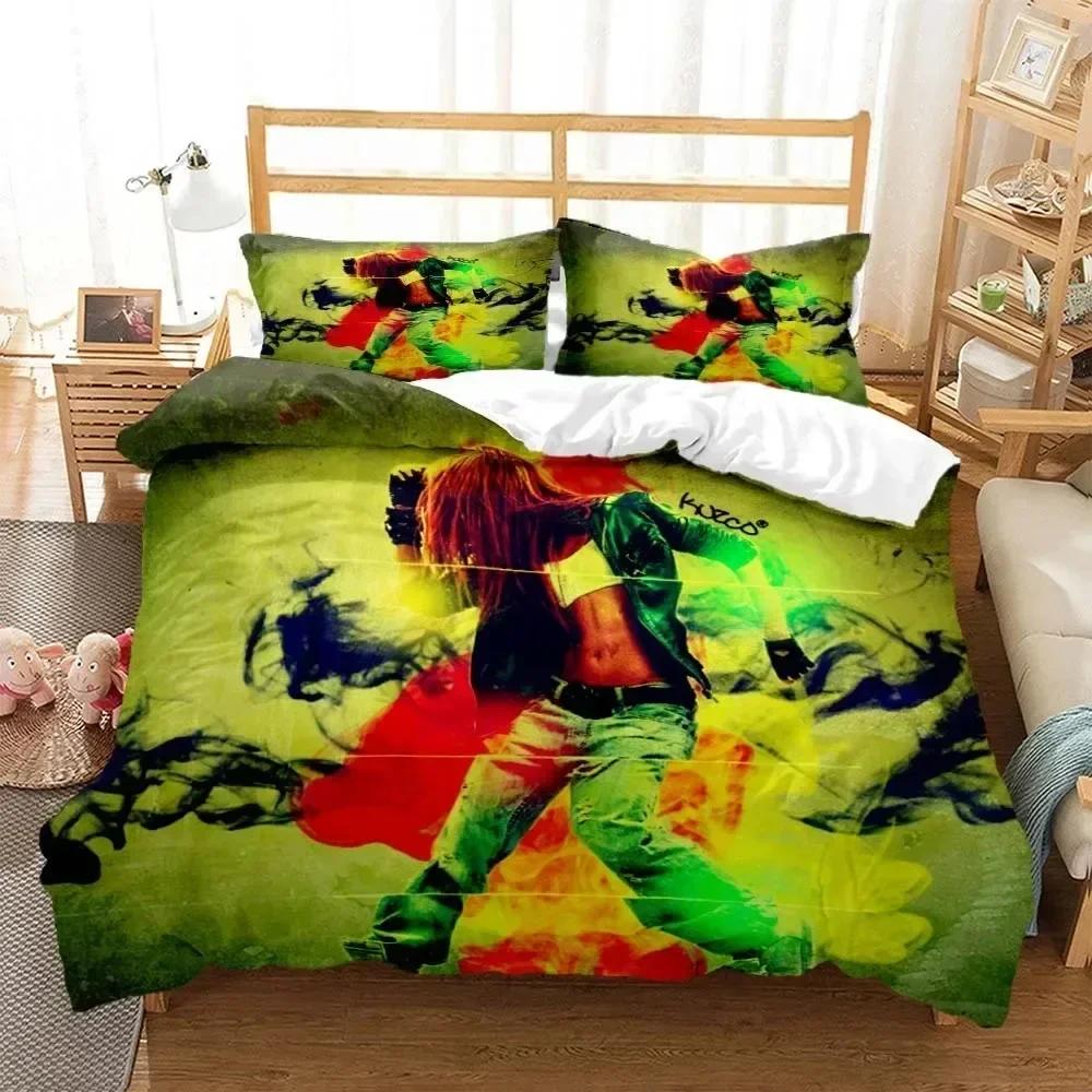 

Hip Hop Rapper Bedding Set Duvet Cover Sheet Printed Bed Set Pillowcase Bed Full Queen King Size Comforter Bedroom 135x200cm