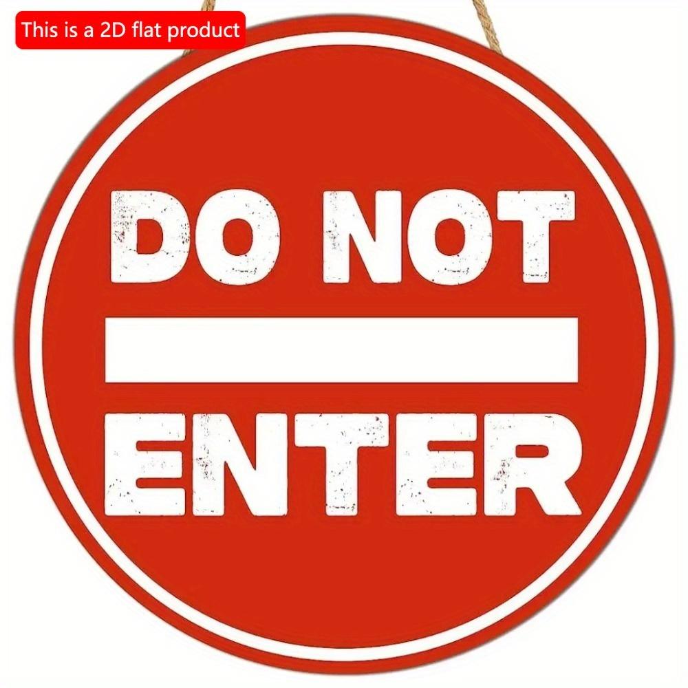 1pc 2d Flat Please Leave Packages, Trash Sign - 20cm, Do Not Enter Sign, No Smoking Sign Round Wooden, Commercial Store Front Restaurant Office