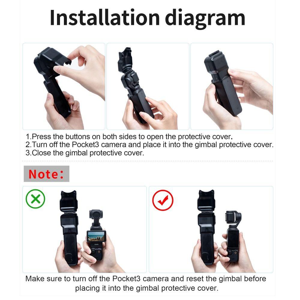 PC Camera Protective Cover Anti-Fall Dustproof Gimbal Protector Anti-Scratch Lens Cap for DJI Osmo Pocket 3