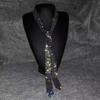 Bländande Långt Halsband Svart Dekoration Skjortslips Chic Strass Slips Uppträdande