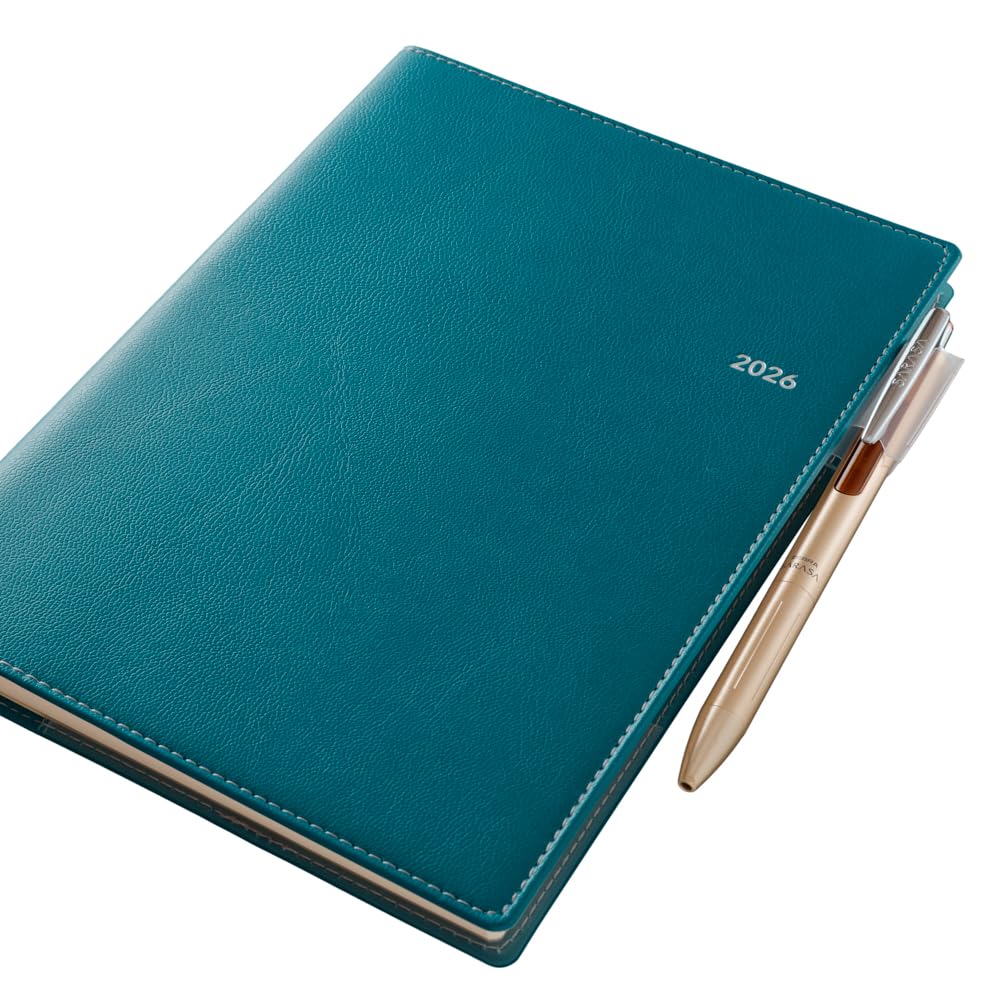 NOLTY April Ecrit Deep 9676 Planner, 2026, Start, A5, Weekly, 3, Blue,
