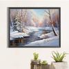 5D DIY Full Round Drill Diamond Painting Snowy Mountain Kit Home Decor Art Craft