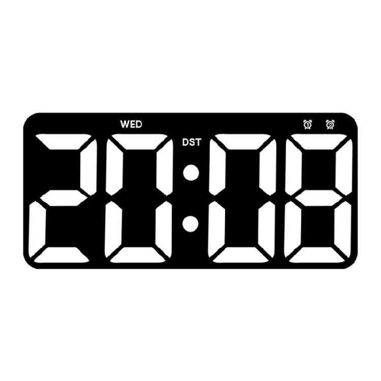 Clear Display LED Wall Clock with Digits, Countdown Calendar and Thermometer Adjustable Brightness for Comfort