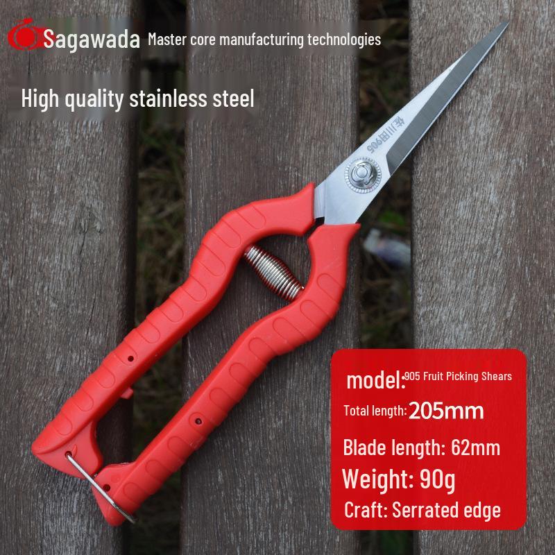 Sagawa Multi-Purpose Garden Shears: Pruning, Fruit & Pepper Picking, Goji Berry Tool, Flower & Vegetable Scissors
