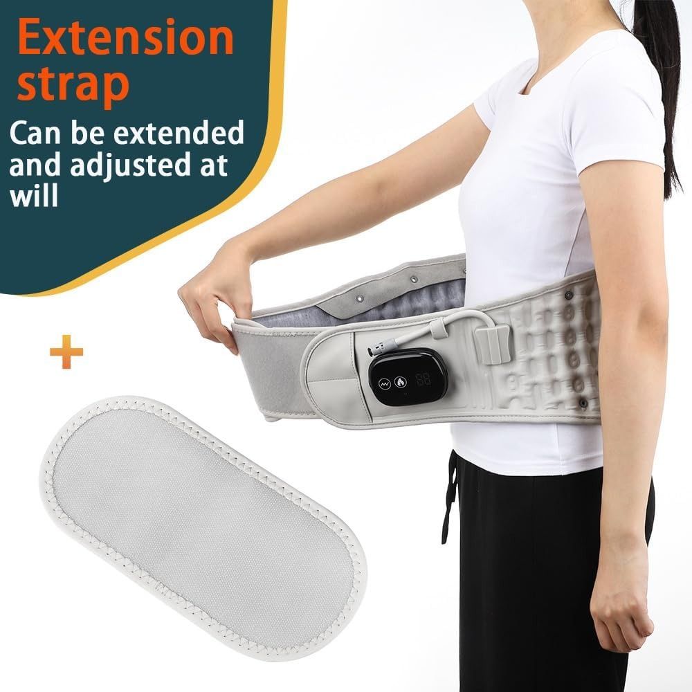 Ergonomic 360° Adaptive Design 3 in 1 Back Therapy Belt Adjustable Heating Waist Massager Belt