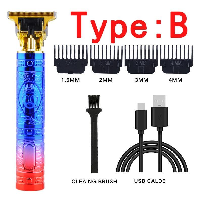 

The New USB Rechargeable Hair Clipper Barber Professional Electric hair trimmer Shaver Trimmer Beard 0mm Men Hair Cutting Machine for men Type B