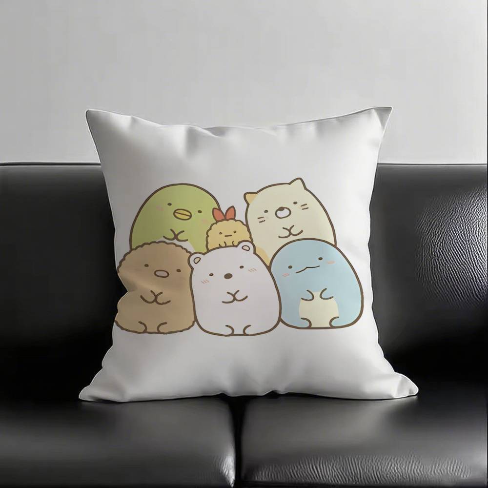 1pc Cute Cartoon Sumikko Gurashi Pillow Case Fashion Square Pillowcase Bedroom Sofa Room Ins Decoration Leisure