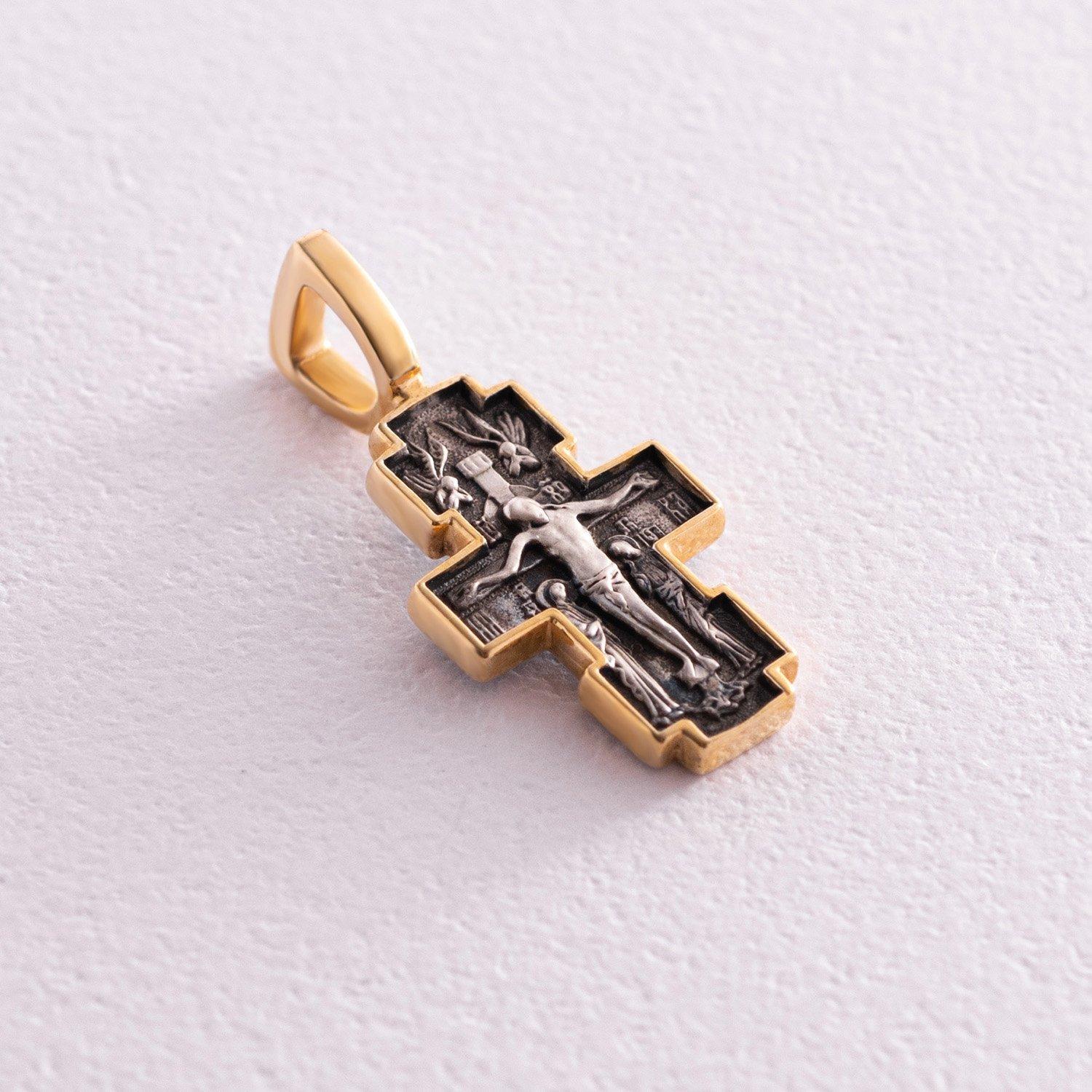 

Срібний хрестик із позолотою Розп яття. Ікона Божої Матері Смолоскипка Oniks срібний