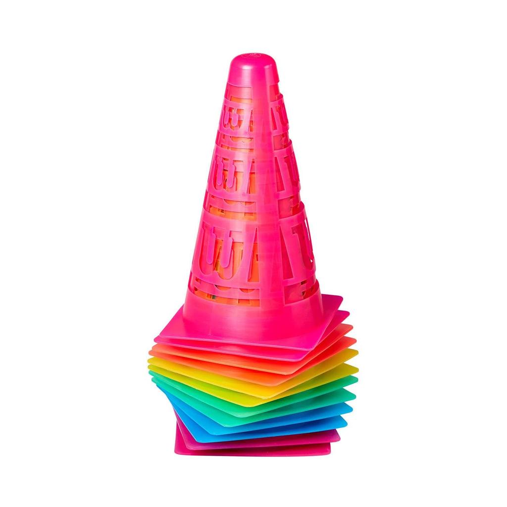 Wilson Safe Cones Marker Cones, 12-Pack, Orange, Pink, Green, Red, Yellow, and Blue, WR8408701001
