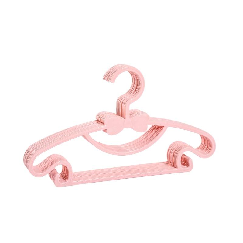 10/20/30Pcs Plastic Kids Clothes Hangers with Bow Design, Anti-Slip Space Saver Baby Garment Hangers for Children Shirts Pants