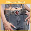 Unique Retro Embossed Heart Belt Gothic Dark Punk Style Y2k Waistband Unisex