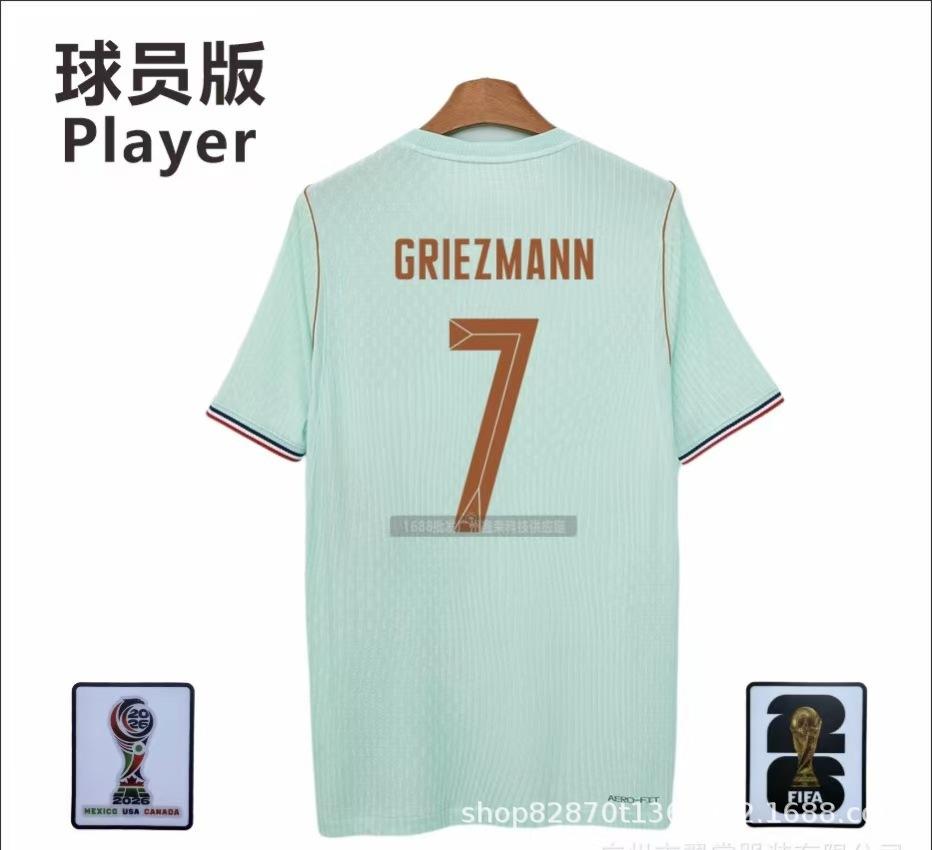 26 World Cup Player Version Football Jersey France Away Football Jersey Sports Mesh T-shirt