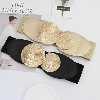 Wide Elastic Waist Belt Ladies Retro  Cinch Stretchy Stylish Pu Leather Waistband For Women Waist Belt Clothing Accessories Party Decoration