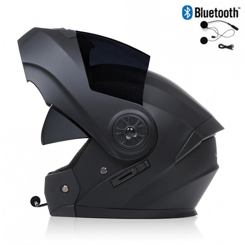 BLD Electric Bicycle Helmet Motorcycle Full Double Lens Exposed Universal Riding All Seasons