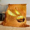 1pc Golden Snitch Harry Potter Outdoor Flannel Throw Blanket All Season Soft Warmth,Home Decor 1031218