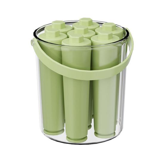 Long Ice Cube Tray Cylindrical Ice Mold for Water Bottle зелёный