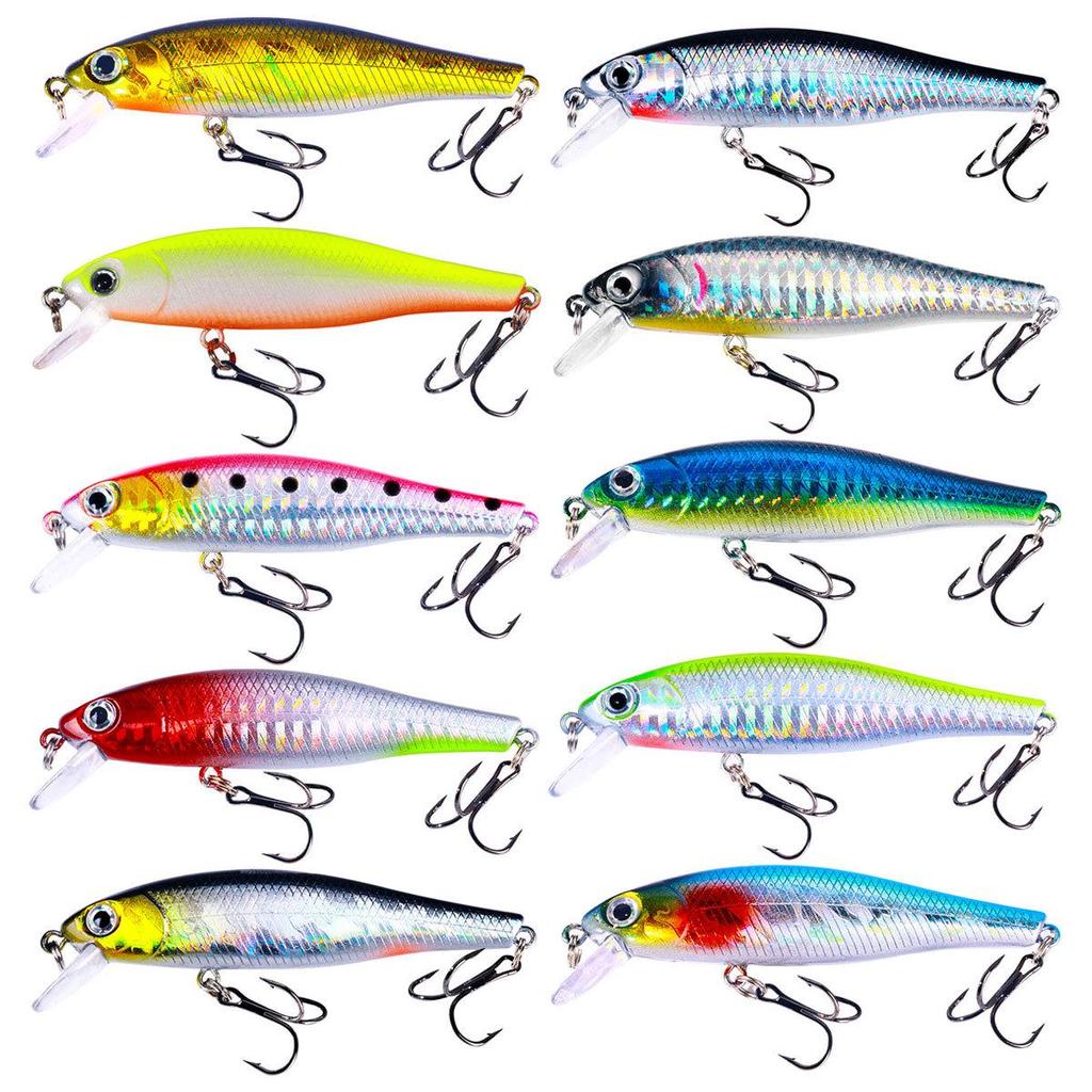 9g Slow Sinking Minnow Lure for Stream, Creek, and Sea Fishing