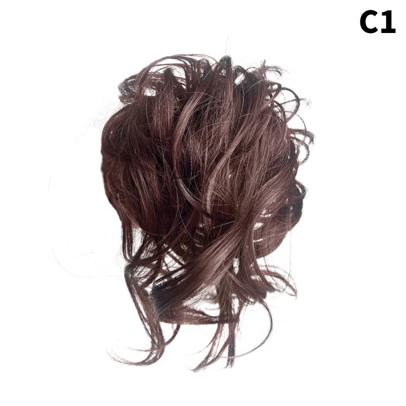 Synthetischer Haarknoten Damen Pferdeschwanz Haarverlängerung Scrunchie Elastisch Dutt Haarteile Scrunchie Wickel