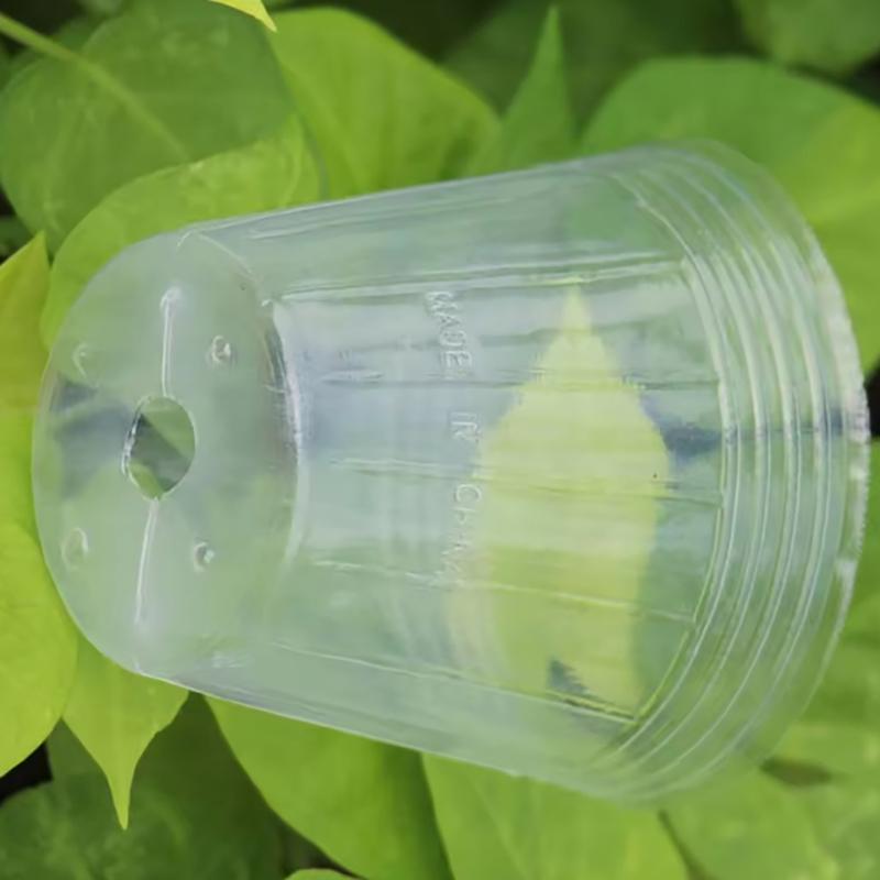 Garden Nursery Planter Clear Plastic Orchid Succulent Container Flower And Vegetable Transplant Tools