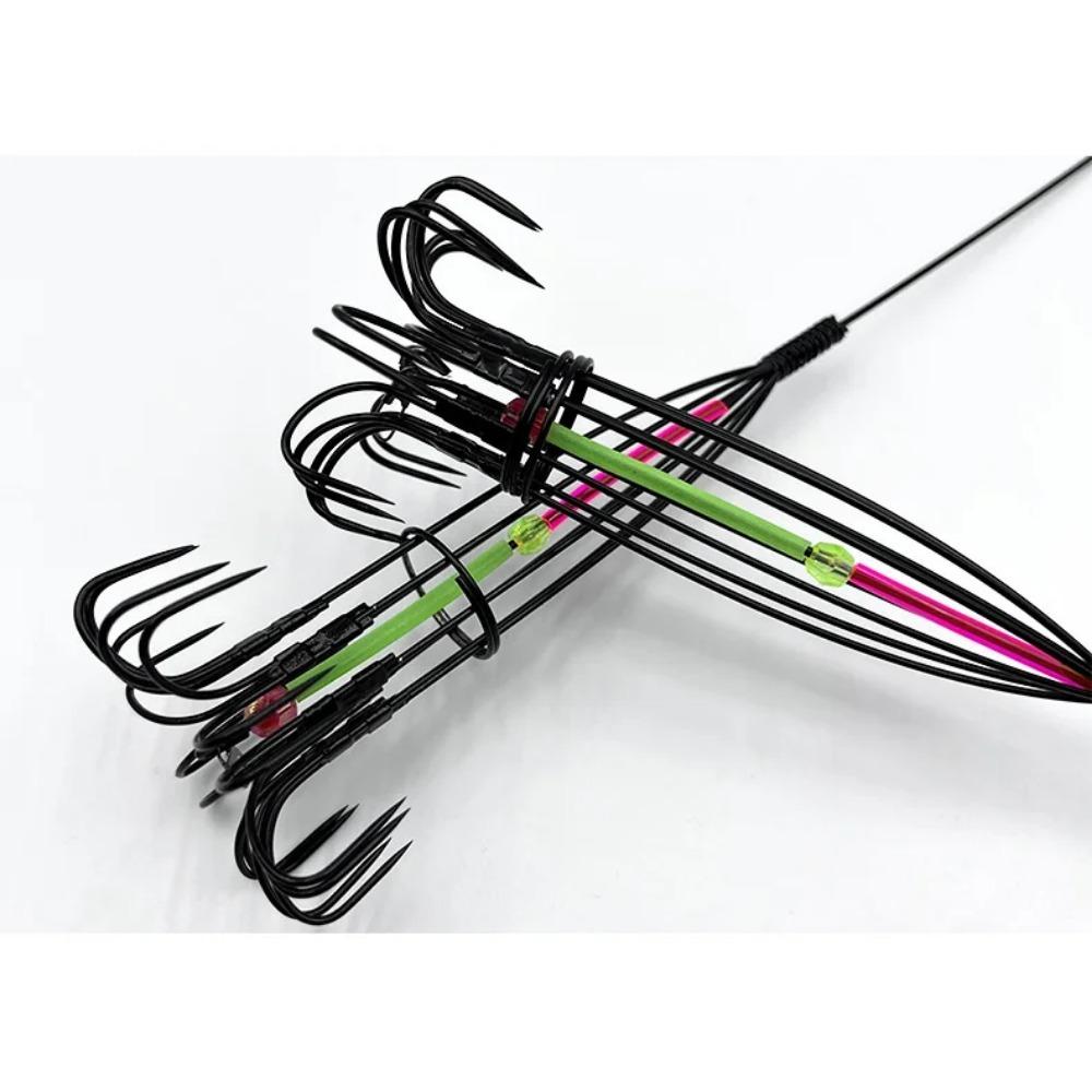 Fishing Accessories 8 Claw 16 Hook Squid Bait Trap Cage Fishing Lure Cage Octopus Hook Trap Basket Fishing Tools Tackle