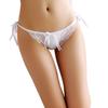 Sexy Lady Underwear Strap Side Tie Thong Panties Bowknot Lace Honeymoon G-string