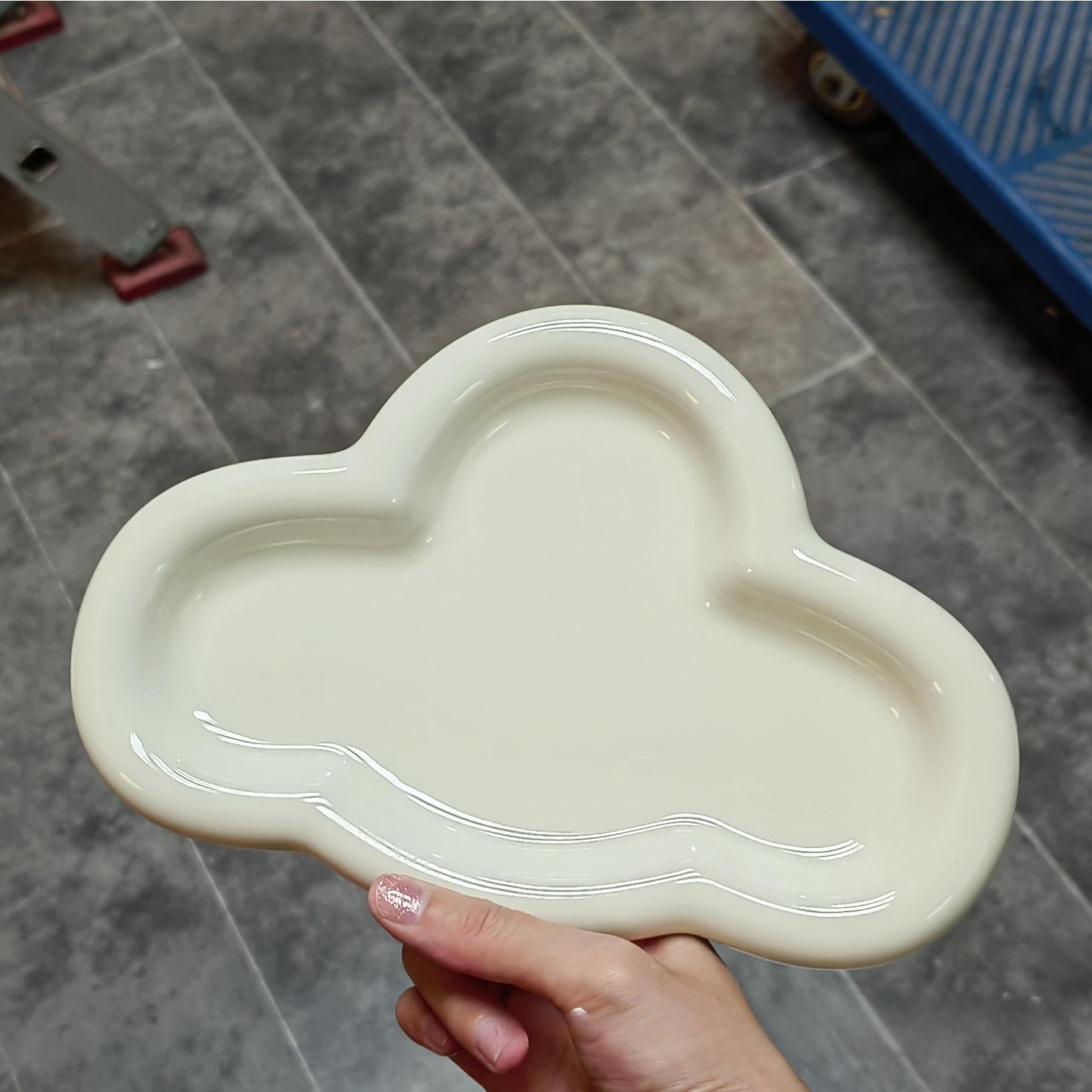 

Необычные десертные тарелки Ins Style Милые тарелки в виде облаков Фруктовые тарелки Настольные тарелки для хранения Витрины Аксессуары Реквизит для фотосъемки About 23.5x16cm