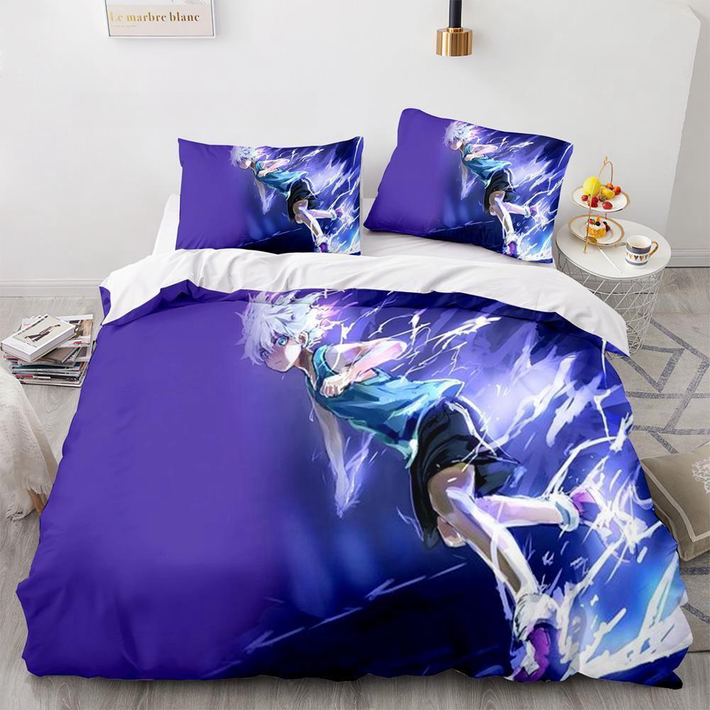 Neue Mode HUNTER×HUNTER Bettwäsche-Set Einzelbett Twin Full Queen King Size Bettset Erwachsener Kind Schlafzimmer Bettbezug Sets 3D-Druck Anime
