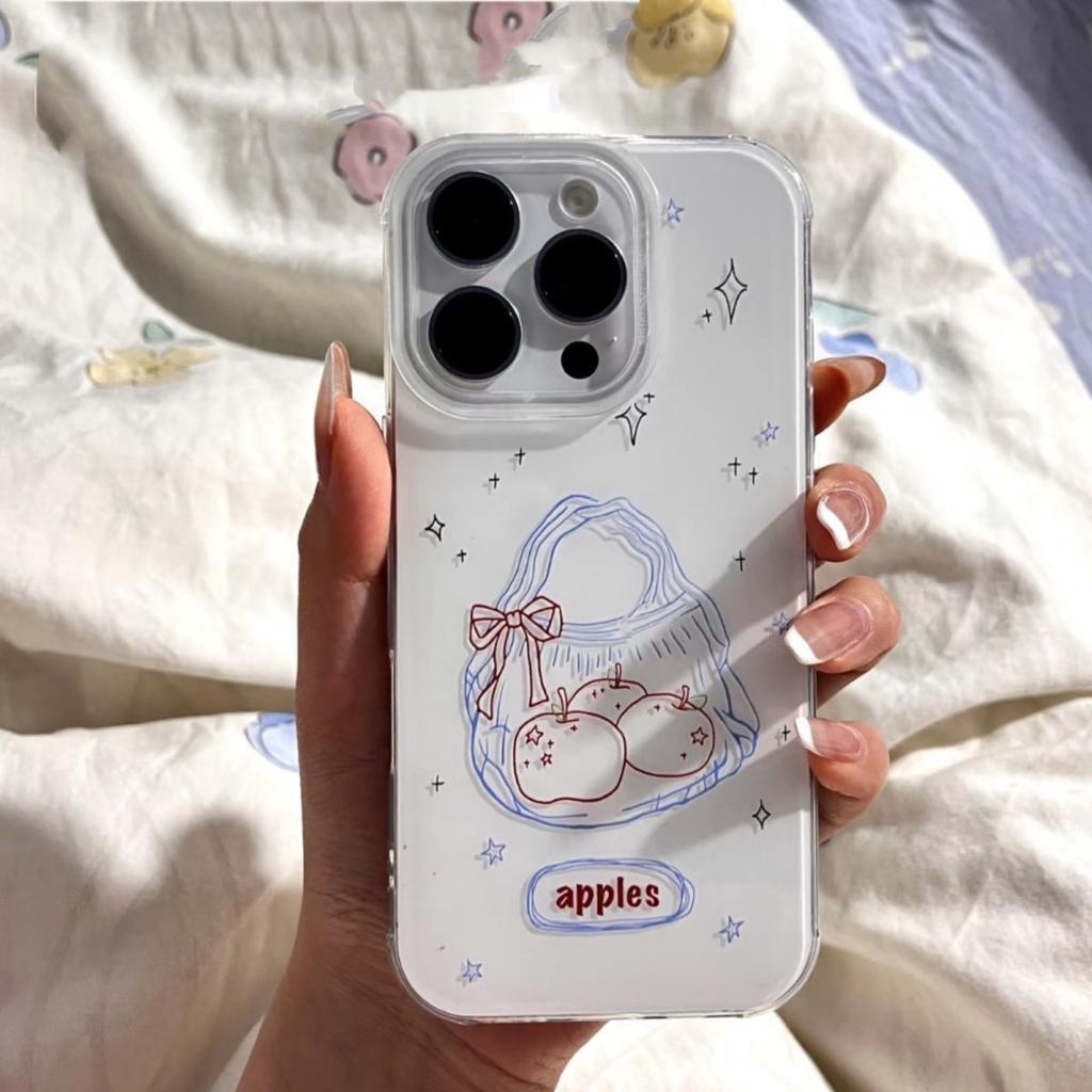 Einschichtige blaue Tasche für Apple für IPhone16pomax für Apple 15pr Handyhülle 14 Neuer Stil 13 Cartoon 12