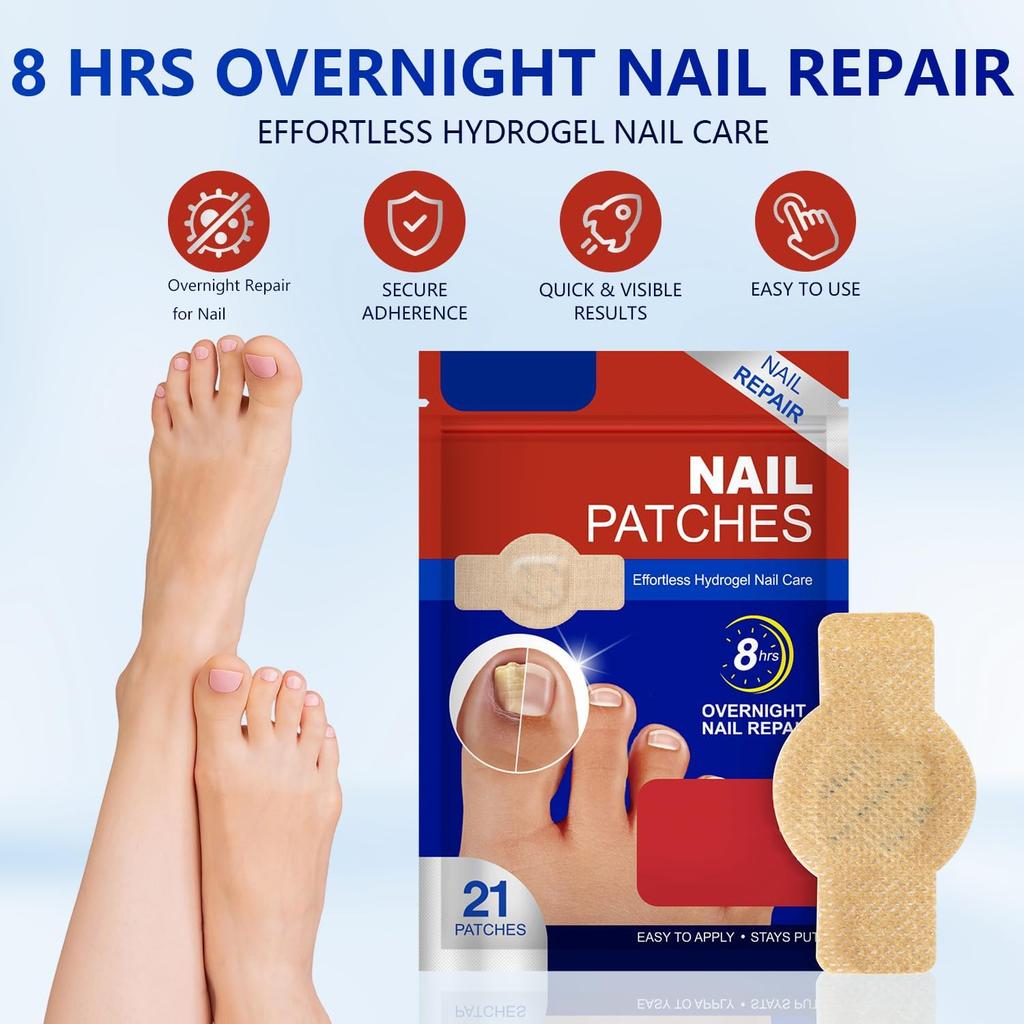 Waterproof Nail Repair Patch Toenail Fungus Patch Nail Ingrown Correction Stickers for Discolored or Damaged Nail Foot Care Tool