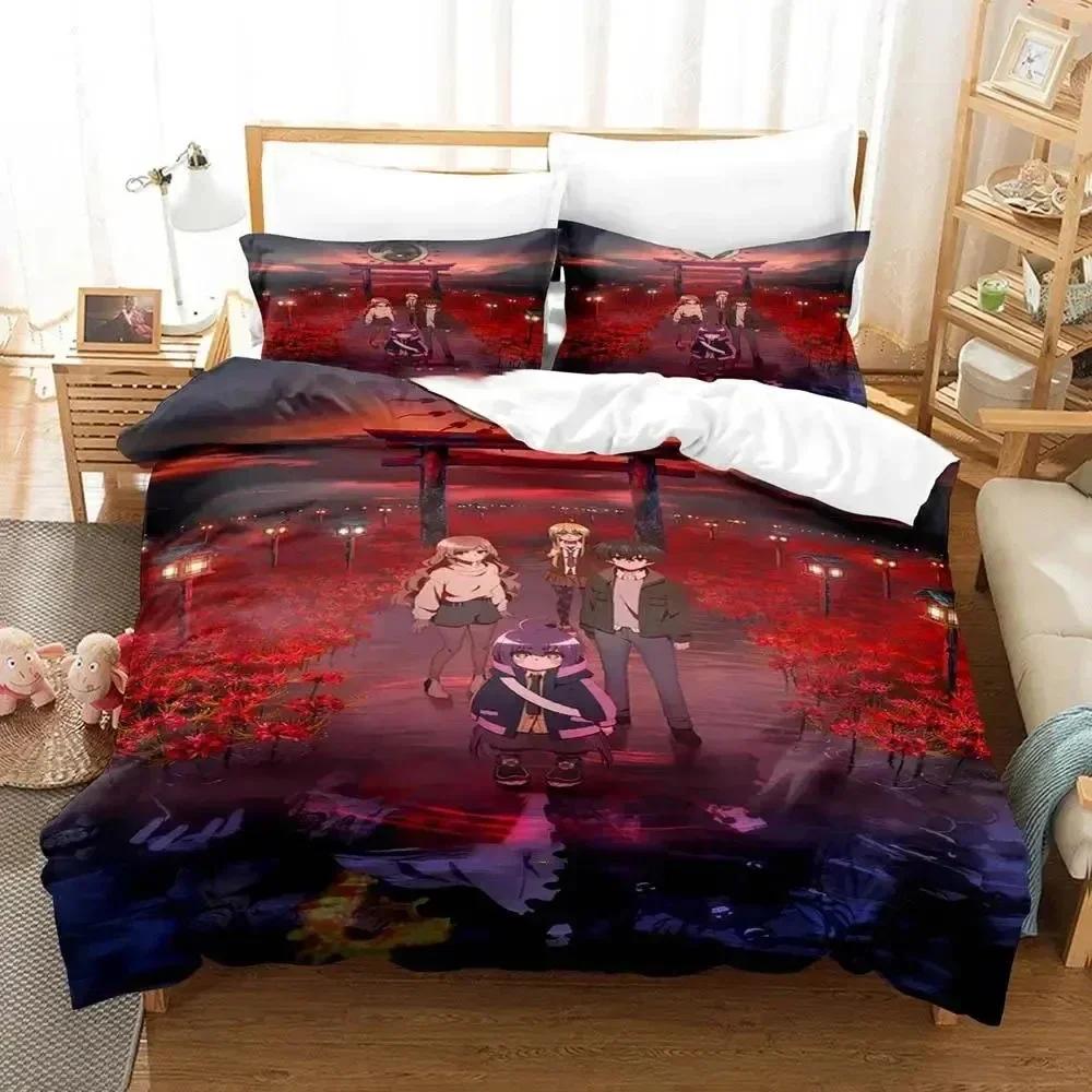 3D Anime Dark Gathering Comfortable Duvet Quilt Cover Pillowcase Bedding Set Children Bedroom Decoration Home Textile