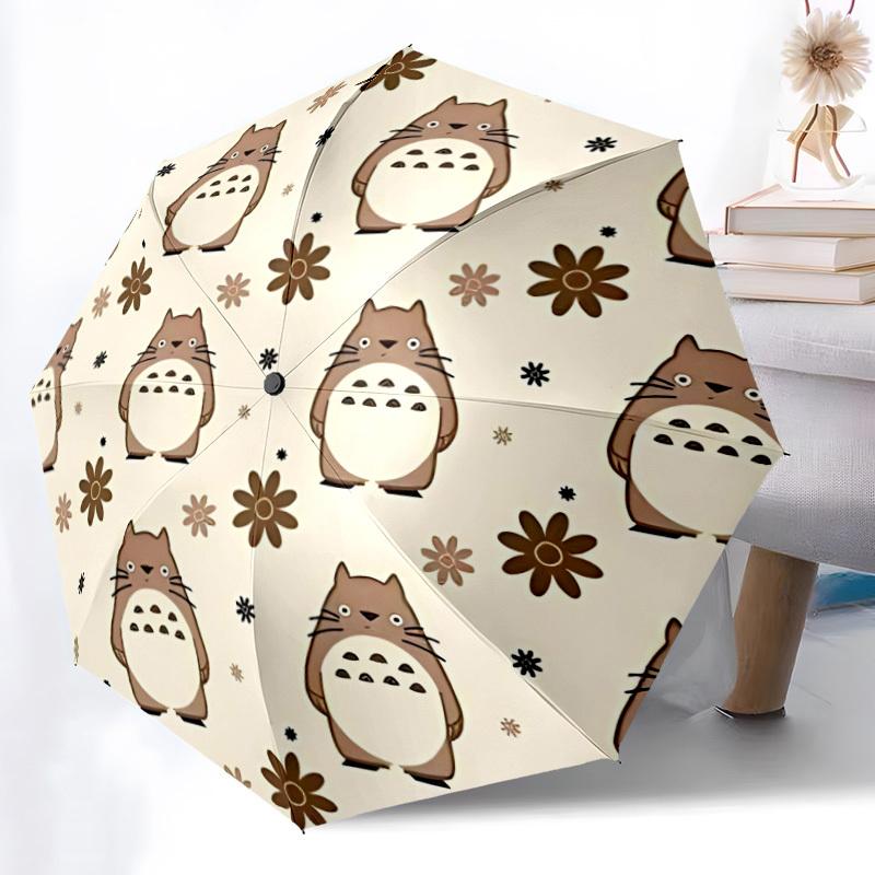 1pc Totoro Automatic Umbrella 8-Bone Design Compact Gear for Outdoor Travel, Perfect Helloween Chrismas Gift for Friends or Family Yy250903214