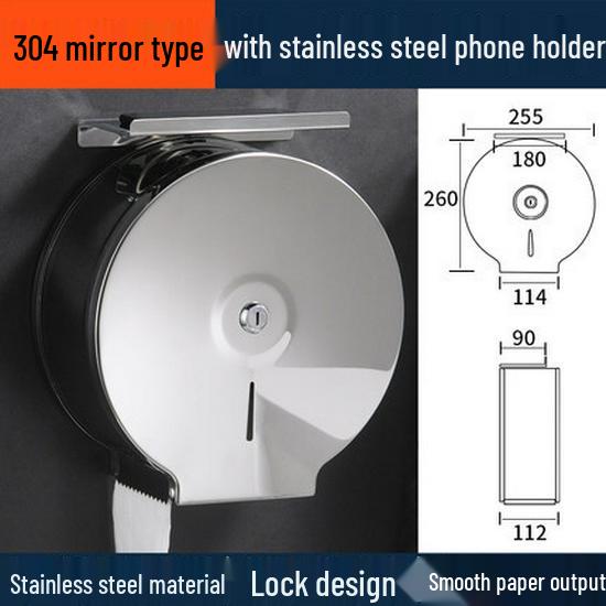 Stainless Steel Concealed Wall-Mounted Double Roll Tissue Holder