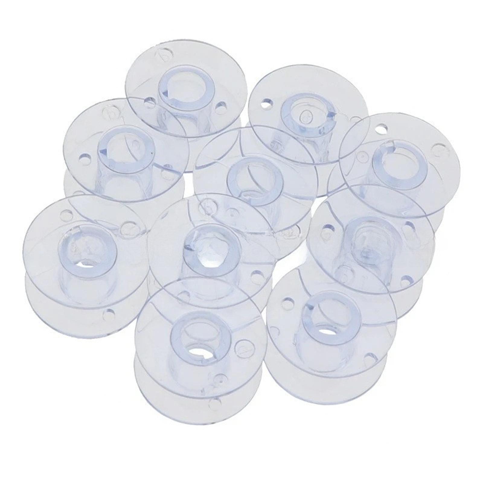 10Pcs Empty Thread Bobbins Clear Plastic Bobbins Thread Winders Sewing Machine Accessories for Stitching Tailoring 1