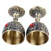 2pcs Vintage Metal Wine Cup Embossed Zinc Alloy Goblet Retro Wine Glasses Decoration for Home Restaurant Cafes Bars
