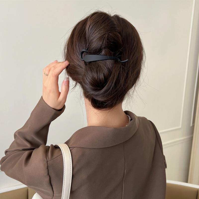 Smooth Banana Hair Barrettes Slip Resistant Grip For Women Girls High Ponytail Styling Accessories