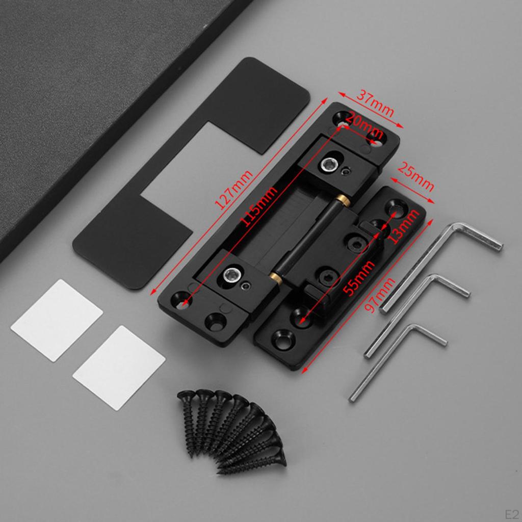 Hidden Door Hinges Invisible Adjustable Thin Concealed Hinge Hardware for Secret