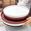ZISIZ Non-slip Round Plastic Storage Tray