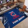 Vlastní koberec Vzor Chicago Cubs Tisk Jméno Text Měkký Protiskluzový Podlahový Koberec pro Domácí Vnitřní Dekoraci