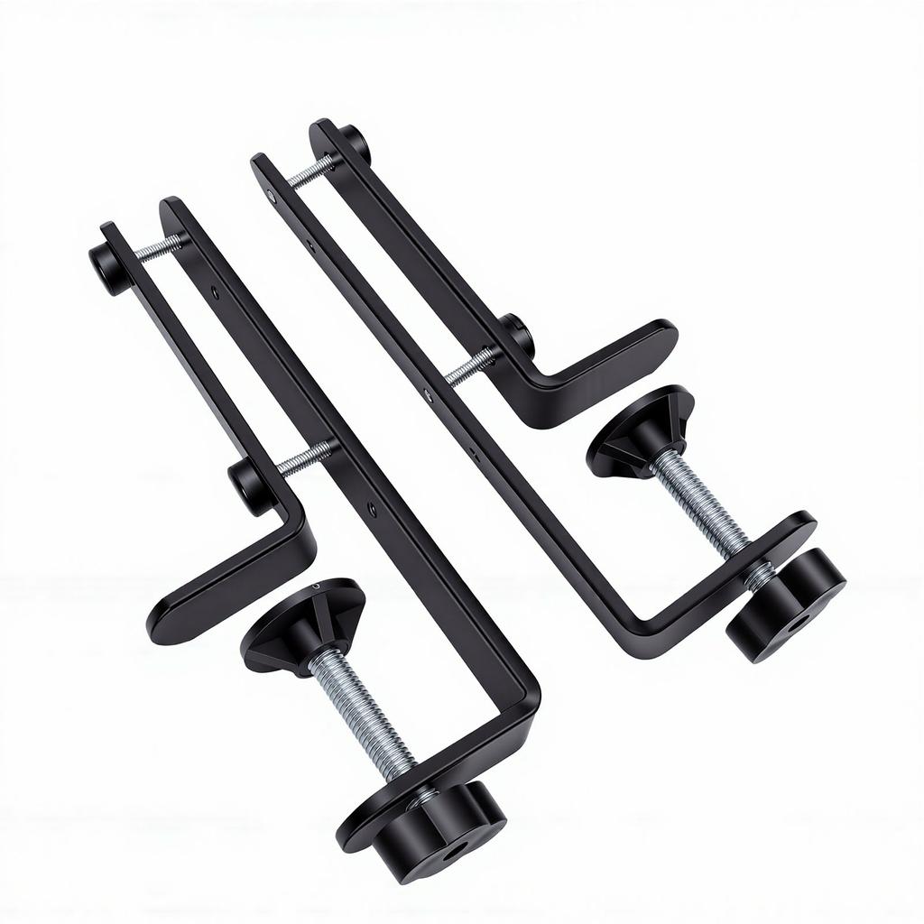2PCS Desk Clamp Pegboard Fixing Bracket Adjustable Thickened Pegboard Mounting Bracket for Office Garage Kitchen Home