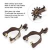 Low Carbon Steel Elegant Appearance Hand Sculpture Cowboy Horse Boot Spurs Decoration for