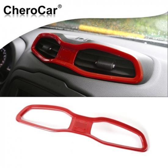 Dashboard Air Vent Outlet Frame Trim Decor Cover For Jeep Renegade 2016+ Red