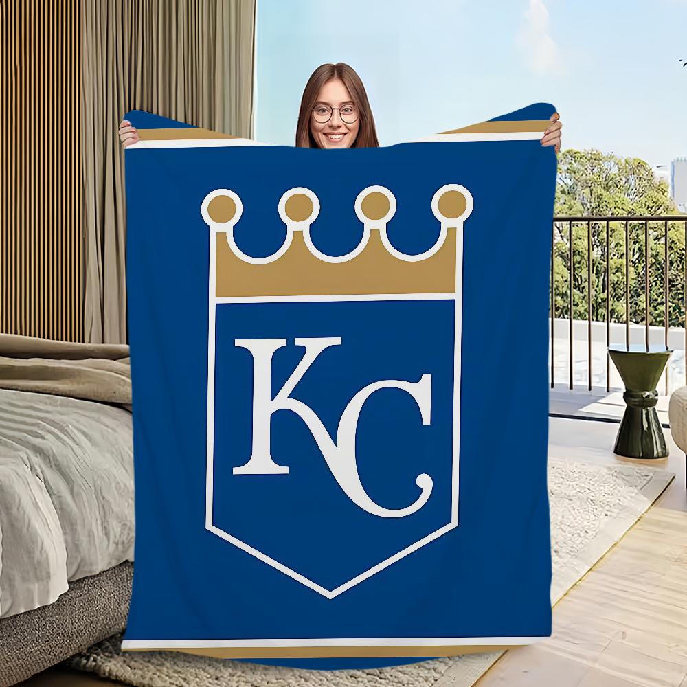 K-Kansas City R-Royals Baseball Blanket Blanket for Couch Sofa Travel Home Hiking Picni Bed Beding Flannel Blanket birthday gift