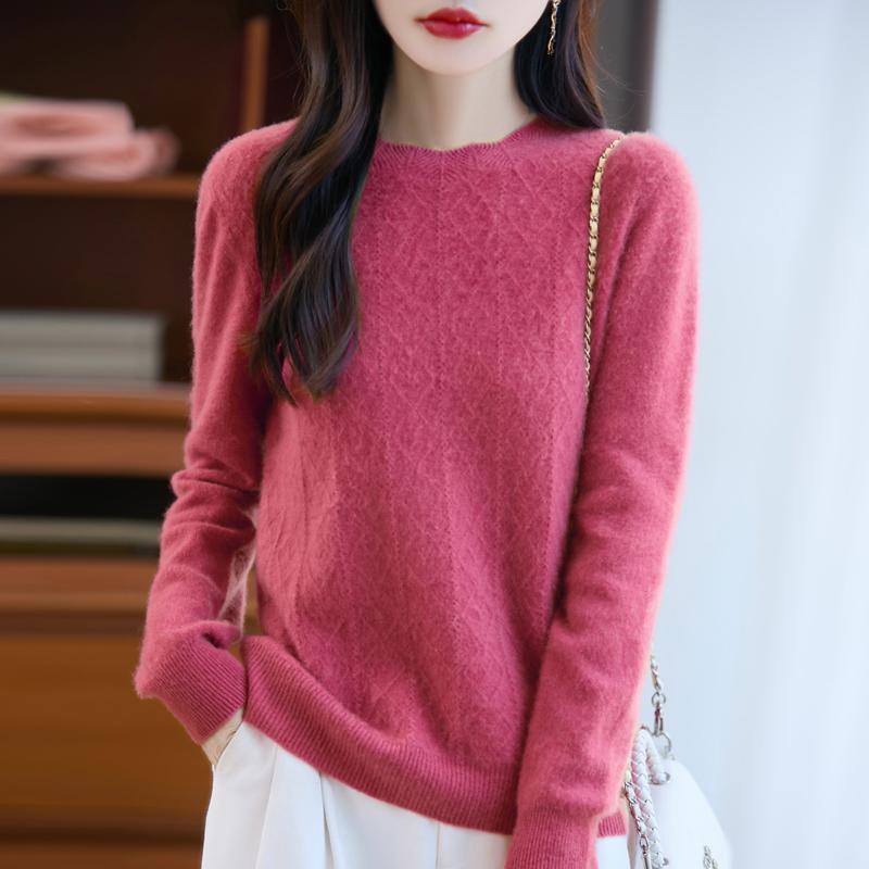 Dámský kašmírový svetr Kašmír Qinghe 30% kašmír 70% vlna podzimní a zimní pulovr hřejivý a módní