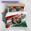 Set Biancheria da Letto Stampata Calcio Ungheria 3 Pezzi Copriletto Traspirante Accogliente come Regalo per Inaugurazione Casa o Festa